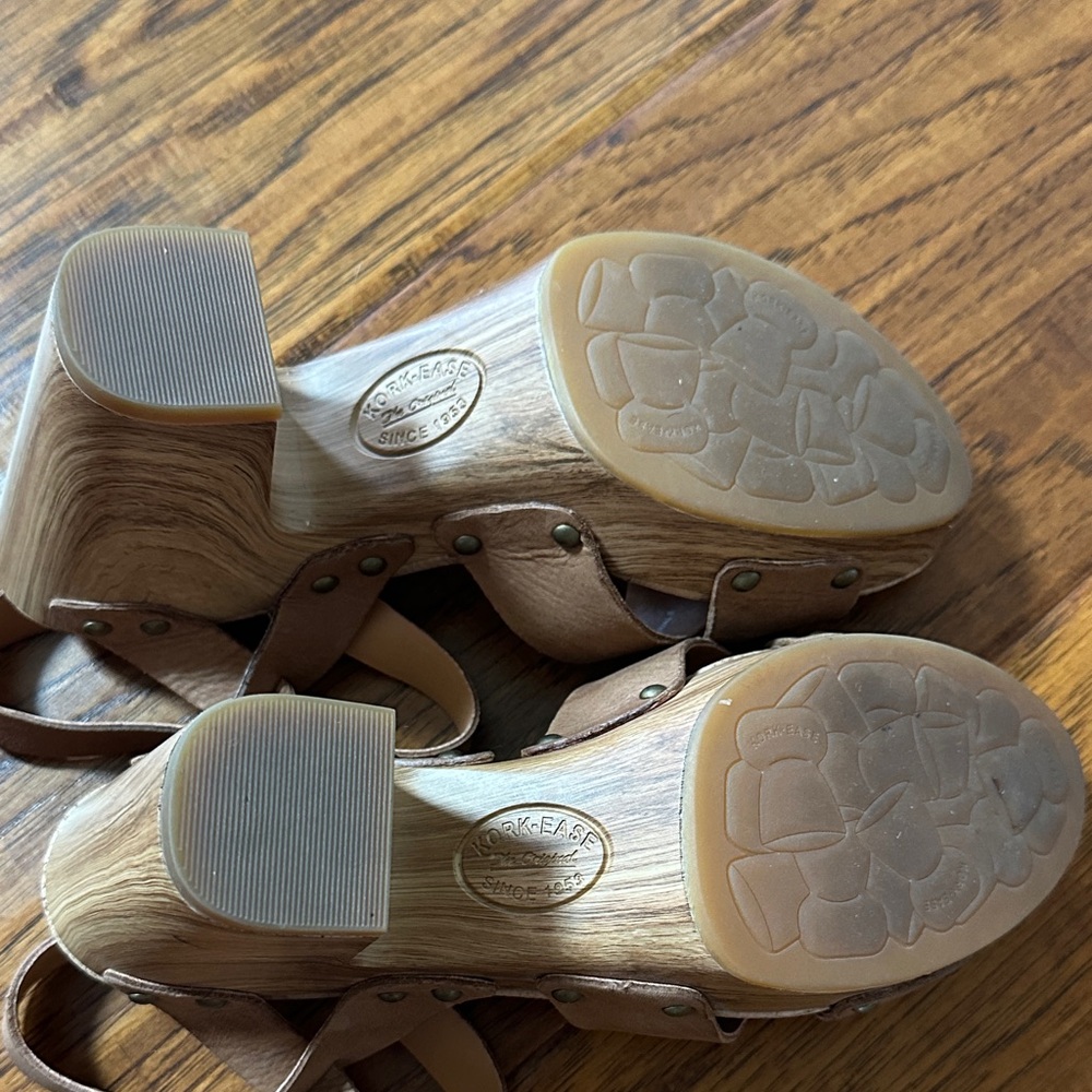 Kork-EaseTan Leather Sandals sz 7 - Picture 5 of 5